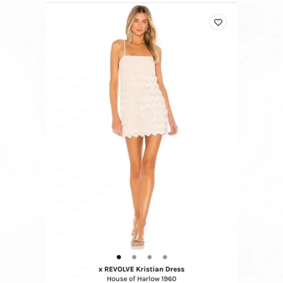 House of Harlow 1960 x REVOLVE Kristian Dress white sequined XS - Picture 7 of 7
